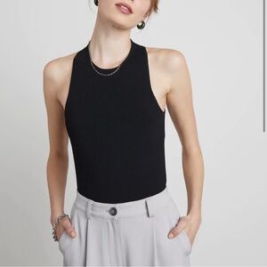 ☑️NWT Who What Wear Nala Stretch Bodysuit With Open Back Sz XS